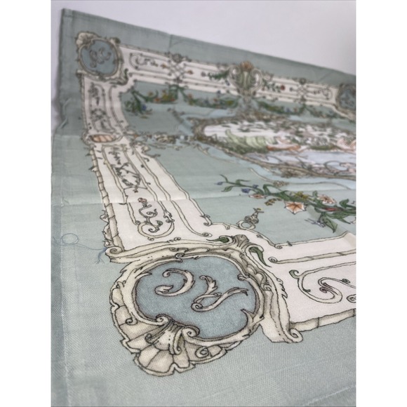 Atelier Choux Paris Organic 100% Cotton Baby Blanket Flamingos Sea Green. - Picture 2 of 8